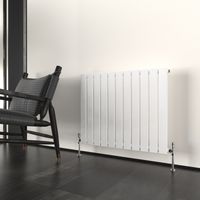 T&K Horizontal White Single Radiator Flat Panel Designer 600x748mm Modern Central Heating Rads