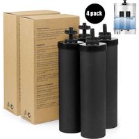 Paquete de 4 filtros para sistemas de filtración de agua por gravedad. Compatibles con sistemas de filtración Weeplow, Berkey, Berkefeld y Doulton. Reducen los contaminantes en un 99,99%.