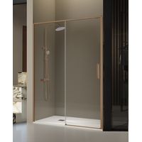 KASSANDRA DE102 DELTA Mampara Ducha 1F+1C Bronce Cepillado Transparente - Medida: 135-139 cm - ref: DE1023916S135139