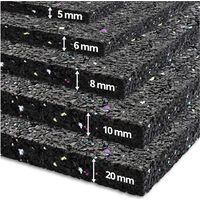 ETM – Tapis de sécurité anti-vibrations 125 x 200 cm – Caoutchouc 100% recyclé – Résistant aux huiles et à l'humidité – Épaisseur 10 mm