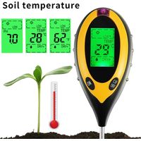 Bodentester, 4-in-1-Messgerät für Bodenfeuchtigkeit, Licht und pH-Wert, Testset für Garten, Rasen und Landwirtschaft, digitale Pflanzensonde, Sonnenlichttester, Wasserhygrometer