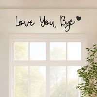 Plaque murale en métal « Je t'aime, au revoir » - Décoration romantique pour chambre ou salon