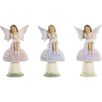 Figurine Décorative DKD Home Decor Bleu Rose Lila Fée 9,5 x 8 x 17 cm (3 Pièces)