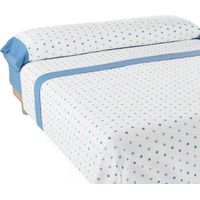 Ensemble de draps bleu Tissu en polycoton, lavable à 30º et facile à repasser.