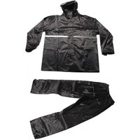 Ensemble imperméable épais Oxford fendu avec bande réfléchissante pour homme et femme, veste de pluie XXL à capuche.