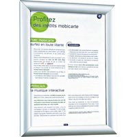 Cadre d'affichage A4 intérieur/extérieur – Sens horizontal/vertical – Vendu à l'unité – Quickto
