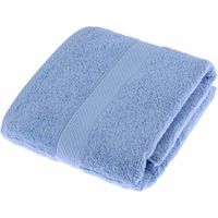 HOMESCAPES Serviette 100% Coton - Bleu clair - 70 x 130 cm