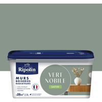 Innenfarbe für Wände, Holzverkleidungen und Heizkörper, seidenmatt, RIPOLIN, edles Grün, 2,5 Liter RIPOLIN
