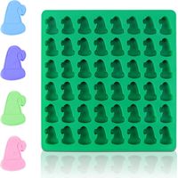 MOULE EN SILICONE POUR CHOCOLATS, PRALINES, GÂTEAUX GLACÉS, CHAPEAU DE PÈRE NOËL, 48 EL.