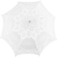 Parasol de Mariée Dentelle Blanche pour Accessoires Photo et Cérémonie