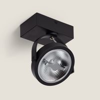 Foco LED 15W CREE de Superficie Direccionable AR111 Regulable Negro 2700K Blanco Cálido