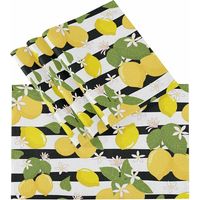 Lemon Rectangle Heat Resistant Placemats 12 x 18 Set of 4