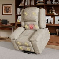 BLANKETSWARM - Fauteuil releveur électrique massant, fauteuil massant relaxation - 8 points massage - chauffage lombaire - Inclinaison jusqu'à 160° - repose-pieds - poches - port usb - tissu technolog