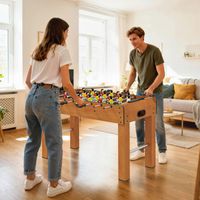 Baby-foot professionnel pour adultes et familles, baby-foot pour adultes, table de billard avec 2 boules, tableau de score et espace pour 22 joueurs, 122 x 61 x 80,7 cm