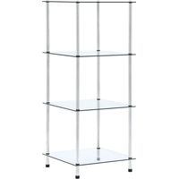 vidaXL Étagère 4 niveaux Transparent 40x40x100 cm Verre trempé