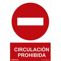 Verbotsschild "Verkehr verboten" (pvc 0,7mm) 30x40cm
