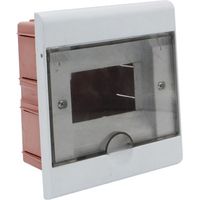 Em Distribution – Coffret électrique nu encastrable 140x150x90mm IP40 – 1 rangée de 5 modules – Résistant aux chocs IK8 – Pour maçonnerie