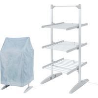 Heated Clothes Airer 3 Tier Compact with Cover 248W by Rediffusion RED248