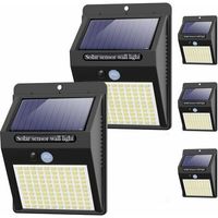 【5 Pack 】Lampe Solaire Extérieur, 3 Modes Lampe Exterieur Detecteur de Mouvement 100 LED Étanche Lumiere Solaire Éclairage Extérieur Projecteur Solaire Puissant Sécurité Pour Jardin