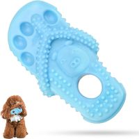 Indestructible Dog Toy for Aggressive Chewers, Tough Rubber Chew Toy for Small and Medium Dogs, Teeth Cleaning, Boredom Relief and Dental Health (Blue)