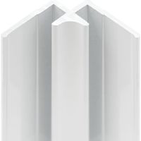 Profilé d'angle intérieur pour panneau mural de douche, DécoDesign, Schulte, Blanc, 255 cm