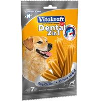 "dental 2 in 1" medium, snack da rosicchiare 7 pezzi- vitakraft.