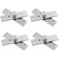 Charnières Pivot Porte à Rotation Cachée de 360 Degrés 4 PCS Pivot Hinge for Door Charnière de Porte Supérieure Inférieure en Bois à Charnière en Acier Inoxydable épaissies pour Armoire Fenêtre Porte