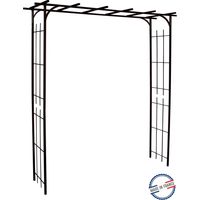 Louis Moulin Grande Pergola - Tubo quadrato per pianta rampicante in ferro invecchiato, 187 x 40 x 198 cm, 3036