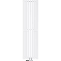 ECD Germany Radiatore Verticale Stella Calorifero con Termostato 480 x 1800 mm in Acciaio Bianco con Attacco Centrale e Set di Raccordo Angolare a Parete Riscaldamento Arredamento Termico per Bagno