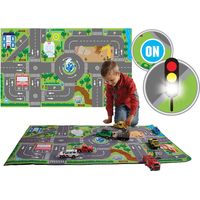 Tappeto da gioco sul traffico (semafori con luce LED)
