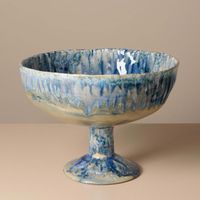 Coupe à fruits sur pied en céramique 19x26cm