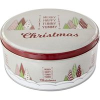 Städter biscottiera Yummy Christmas Tondo in latta colorata 22 x 9,5 cm