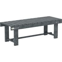 Outsunny Panchina da Esterni 2 Posti Impermeabile in Legno di Abete Grigio