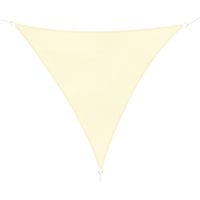 Vela de Sombra Triangular 5x5x5 m HDPE Anti UV Transpirable Crème