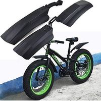 (Noir)Garde-boue de pour vélos, garde-boue arrière de vélo de vélo de vélo de 20 Pouces 26 pouces de neige avant pour gros pneu de vé