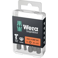 Puntas Impaktor torn. cuadrado interior 5 piezas 868/4 IMP DC 2 x 50 mm DIY-Box - Wera