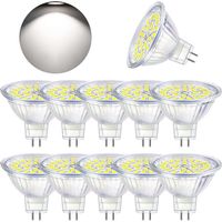 Lampadina LED GU5.3 Bianco freddo 6000 K, LED MR16 12 V 5 W equivalente a 50 W alogena, lampadine per faretti LED non dimmerabili, confezione da 10