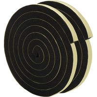Joint Porte de Mousse Adhésive,2 Rouleaux de 10mm x12mm x2m Joint Mousse Adhésif, Bande Mousse Autocollante, Caoutchouc Mousse Autocollant pour Porte Fenêtre