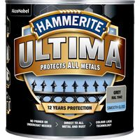 Farbe hammerite ultima smooth grau 6 kilogramm
