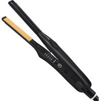 Mini lisseur céramique titane pour cheveux courts – 7 réglages de température – Cordon pivotant 360° – Réduit les frisottis