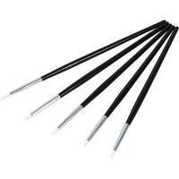Lot de 5 mini pinceaux en silicone souple pour nail art - Outils de pro pour designs et sculptures - Idéal manucure DIY