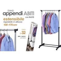 Porte-vêtements bioclimatique 80x43x170 cm ø32 mm