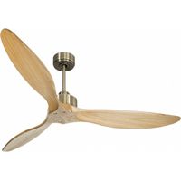 Modulo Slim de Klassfan - Ventilateur de plafond et destratificateur moteur DC laiton et bois clair 30 à 60 m²