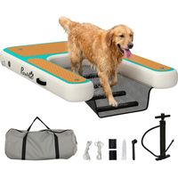 PawHut rampa de agua hinchable para perros para piscina, barcos, lagos, 151x102 cm, escalera flotante para perros, antideslizante de EVA, hasta 100 kg