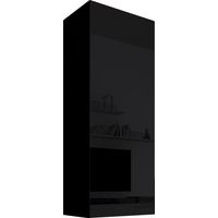 Armoire murale 1 porte – Meuble de rangement 40x126x29cm – Finition en mélamine mate et MDF brillant – Système d'ouverture push-click – Lettiemobili