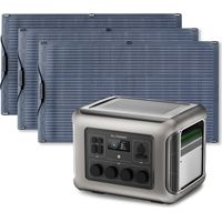 ALLPOWERS R2500 V2 Solargenerator mit 3x 100W flexiblem Solarpanel, 2500W AC Ausgänge (5000W Spitze), 1920Wh LFP Tragbare Powerstation mit Solarpanel für Stromausfall, Camping, Wohnmobil und Notfälle