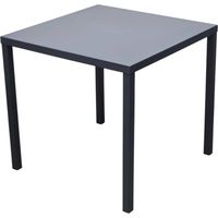 Table en métal autonivelante pour l'extérieur - 70x70 Gris