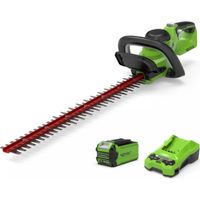 Tagliasiepi 61cm 40V GREENWORKS - Batteria 2,0 Ah - Caricabatterie - G40HT61