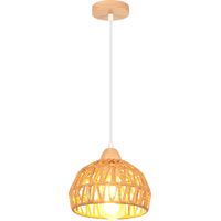 NORCKS 20CM Retro Pendant Light Hemp Rope Braided Pendant Light Modern Indoor Ceiling Lamp For Bedroom Entrance Hallway Bar