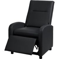 Sillón TV relax sintético plegable 99x70x75cm sintético negro 040002005